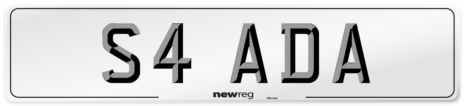 S4 ADA Number Plate from New Reg